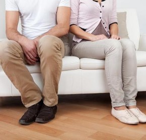 Young couple in quarrel at home